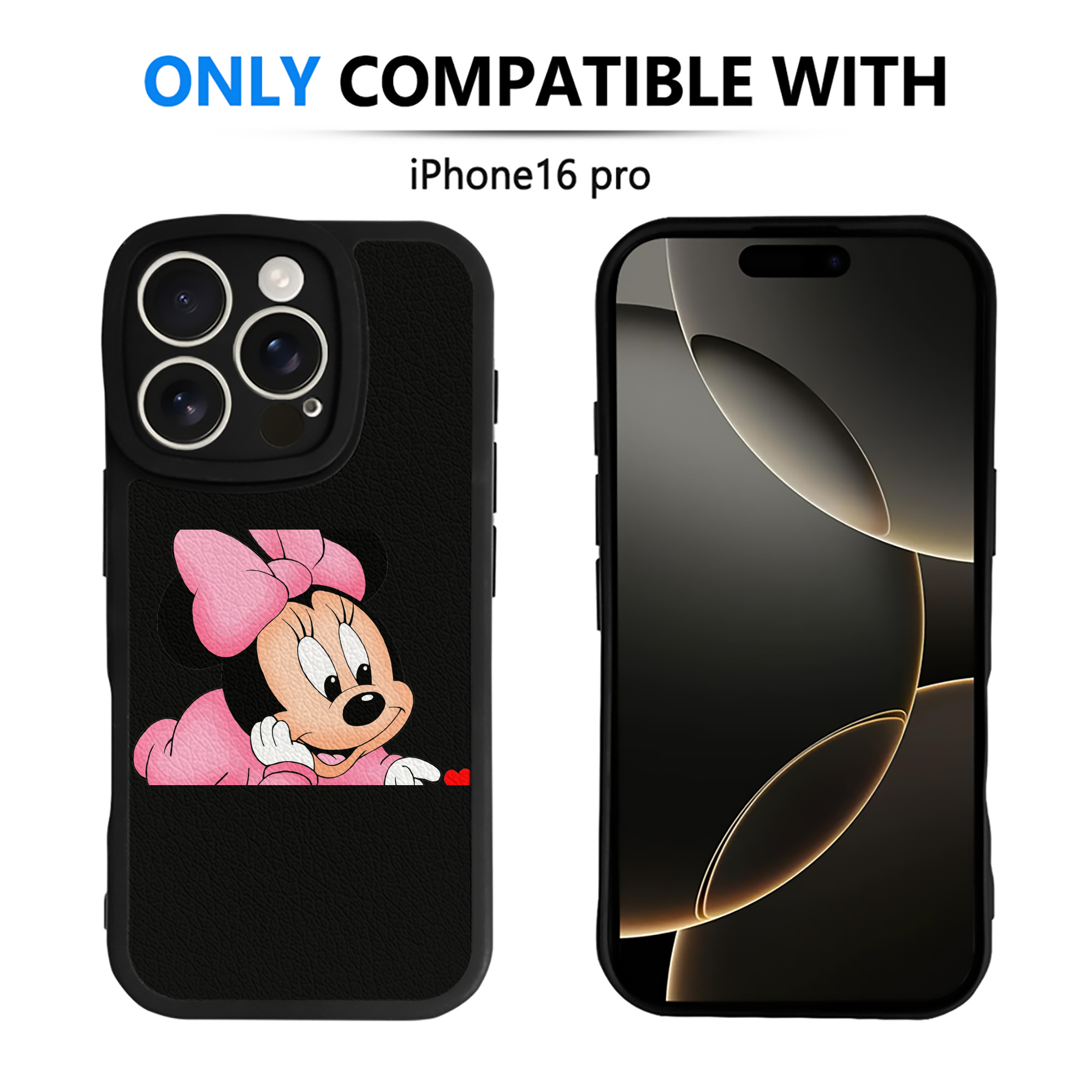 （画像用） ミッキーマウス Mickey Mouse 【iPhone 16シリーズ対応】シリコンスマホケース（レザー調） 材質：シリコン